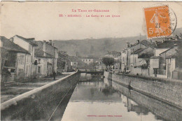 KO 19-(82) MOISSAC  - LE CANAL ET LES QUAIS - 2 SCANS  - Moissac