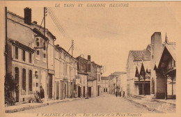 KO 19-(82) VALENCE D' AGEN - RUE LABORIE ET LA PLACE NOUVELLE - 2 SCANS  - Valence