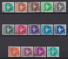 Inde  - 1950  1959 -  République -  Y&T N ° 71  72  73  74  75  76  77  78  79  80  81  82  83  Et  99  Oblitérés - Usados