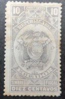 Ecuador 1897 1898 (3) Coat Of Arms Fiscal Stamp - Ecuador