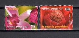 POLYNESIE  N°  699 + 700   NEUFS SANS CHARNIERE COTE 5.80€     FLEUR - Ongebruikt