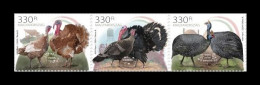 Hungary 2024 Mih. 6360/62 Fauna. Birds. Indigenious Hungarian Poultry Breeds. Turkeys And Guinea Fowl MNH ** - Ongebruikt