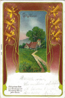 Gruss Aus ... Alsace 1900 Jugendstil Jonquilles E.B. & Ci.B. - Gruss Aus.../ Gruesse Aus...