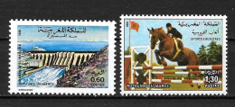 1981 - N° 902 à 903** MNH - Barrage Al-Massima - Sports Equestres - Morocco (1956-...)