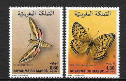 1982 - N° 921 à 922* MH - Papillons - Morocco (1956-...)