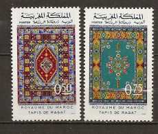 1972 - N° 650 à 651* MH - Tapis De Rabat - Marruecos (1956-...)