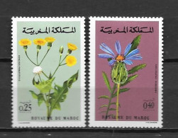 1972 - N° 648 à 649* MH - Fleurs - Morocco (1956-...)