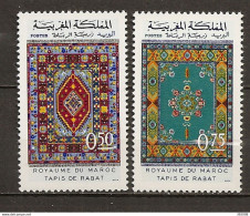 1972 - N° 650 à 651** MNH - Tapis De Rabat - Marruecos (1956-...)