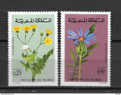 1972 - N° 648 à 649** MNH - Fleurs - Marruecos (1956-...)