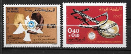 1971 - N° 618 + 619 * MH - Lutte Contre Le Racisme - Aveugles - Maroc (1956-...)