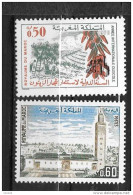 1970 - N° 611 à 612 * MH - Année Internationale Oléicole - Mosquée Es Sounna - Marocco (1956-...)