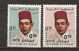 1970 - N° 598 à 599* MH - Inondations - Morocco (1956-...)