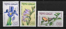 1965 - N° 480 à 482*MH - Orchidées - Marocco (1956-...)