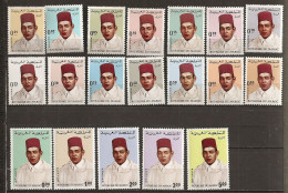 1968 - N° 534 à 552** MNH - Roi Hassan II - Maroc (1956-...)
