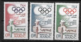1964 - N° 476 à 478** MNH - Jeux Olympiques De Tokyo - Marruecos (1956-...)