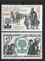 1960 - N° 402 à 403 **MNH - Année Mondiale Du Réfugié - Marocco (1956-...)