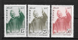 1957 - N° 374 à 376**MNH - Anniversaire De L'indépendance - Morocco (1956-...)