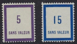 F103 + F104, 5 Violet + 15 Bleu - Phantomausgaben
