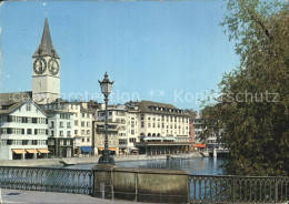 12610693 Zuerich ZH Partie An Der Limmat Mit Sankt Peter Zuerich - Andere & Zonder Classificatie