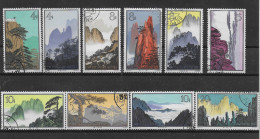 CHINA-CINA 1963  USED-USATO  " MONTAGNE " 10 VALORI  C1995 - Altri & Non Classificati