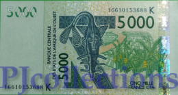 WEST AFRICAN STATES 5000 FRANCS 2016 PICK 717Kp UNC - West African States