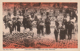 LE 2-(84) CAVAILLON - MARCHE AUX MELONS - MARAICHERS ET CHALANDS - CARTE COLORISEE  - 2 SCANS  - Cavaillon