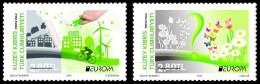SALE!!! NORTHERN CYPRUS CHIPRE TURCO 2016 EUROPA CEPT Think Green 2 Stamps Set MNH ** - 2016