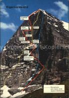 12608651 Eiger Grindelwald Eigernordwand Besteigungsrouten Eiger Grindelwald - Autres & Non Classés