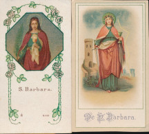 2 X S.BARBARA. =     + - 9 X 3 CM      2 SCANS - Devotion Images