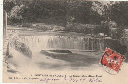 LE 2-(84) FONTAINE DE VAUCLUSE - LA GRANDE CHUTE ( BASSES EAUX ) - 2 SCANS  - Sonstige & Ohne Zuordnung