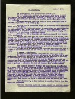 Tract Presse Clandestine Résistance Belge WWII WW2 'En Angleterre' Le Gouvernement Créa D'importants Arrêtés-loi... - Documenti