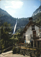 12608433 Foroglio Val Bavona Ortspartie Mit Wasserfall Foroglio Val Bavona - Autres & Non Classés