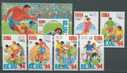 Cuba 1994 Football Soccer World Cup Set Of 6 + S/s MNH - 1994 – Verenigde Staten