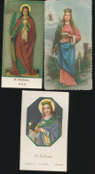 3  X S.BARBARA. =     + - 7 X 3 CM      2 SCANS - Devotion Images