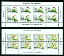 SALE!!! NORTHERN CYPRUS CHIPRE TURCO 2016 EUROPA CEPT Think Green 2 Sheetlets Of 8 Stamps MNH ** - 2016