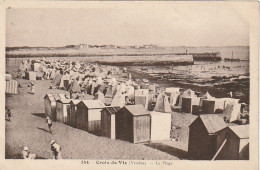 LE 4-(85) CROIX DE VIE - LA PLAGE - CABINES DE PLAGE  - 2 SCANS  - Saint Gilles Croix De Vie