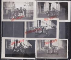 Militaire ? Moto Side-car Lot 5 Photos Beau Format Années 30 - War, Military