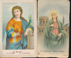 2  X S.BARBARA. =     + - 10 X 6 CM      2 SCANS - Devotion Images