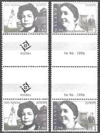 Aland Finland Finnland Finlande 1996 Europa Cept Michel 113-14 KZ MNH Mint Neuf Postfrisch ** Kehrdruck Gutter Pairs - 1996