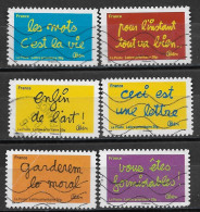 France 2011 Oblitéré Autoadhésif  N°  611 - 614 - 615 - 618 - 619 - 620    -   Sourires Par L'humoriste Ben - Used Stamps