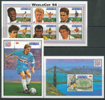 Dominica 1994 Football Soccer World Cup Sheetlet + 2 S/s MNH - 1994 – États-Unis