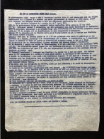 Tract Presse Clandestine Résistance Belge WWII WW2 'Ce Que La Population Belge Doit Savoir' - Documenti