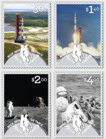 NEW ZEALAND 2019 LUNA NIUE CHE ATTERRA NEW SET - SERIE 4 FRANCOBOLLI - Nuovi