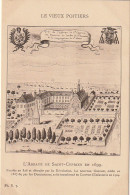 LE 10-(86) LE VIEUX POITIERS - L' ABBAYE DE SAINT CYPRIEN EN 1699 - GRAVURE - 2 SCANS - Poitiers