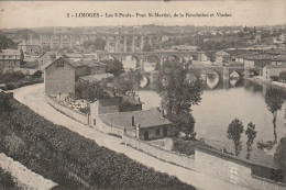 LE 12-(87) LIMOGES - LES 3 PONTS - PONT SAINT MARTIAL , DE LA REVOLUTION ET VIADUC - 2 SCANS - Limoges