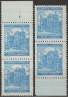 044/ Pof. 59, Clear Blue (very Rare), Border Pairs - Unused Stamps