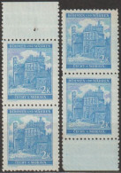 044/ Pof. 59, Clear Blue (very Rare), Border Pairs - Neufs