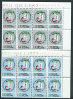 Italia 1966; Ventennale Della Repubblica, Serie Completa In Blocchi D' Angolo Di 8 Valori = 2 Quartine Complete. - 1961-70: Neufs