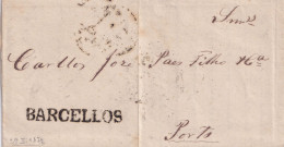POR - LETTRE DE BARCELOS À PORTO - 1872 - Postmark Collection