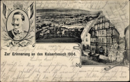 CPA Hameln In Niedersachsen, Kaiserbesuch 1904, Kaiser Wilhelm II., Totalansicht - Other & Unclassified